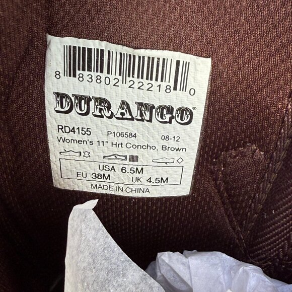 Durango Crush Heartbreaker Distressed Women's Cowboy Boots 6.5 - Picture 12 of 15